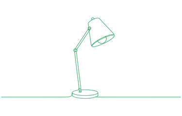 Obraz premium Continuous one line drawing of a simple table lamp.