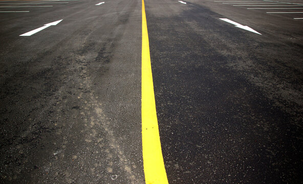 Black asphalt road