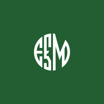Monogram ESM Circle Logo Design.