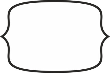 Obraz premium Blank Label Frame Shape Vector Set Outline Badge Border Design