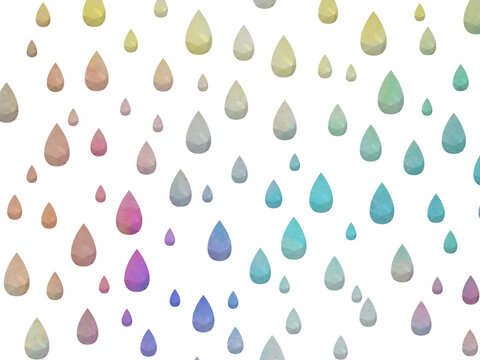 虹色しずく　rainbow raindrop

