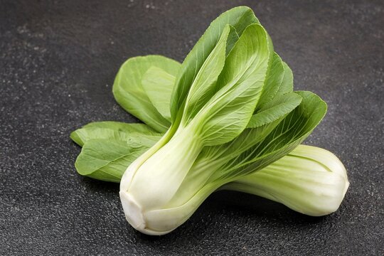 Pak choi or bok choy or fresh Chinese cabbage with crisp green leaves and tender white stalks