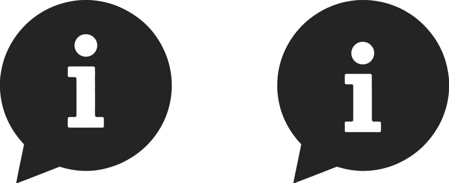Information icon set info button symbol flat style help logo vector illustration