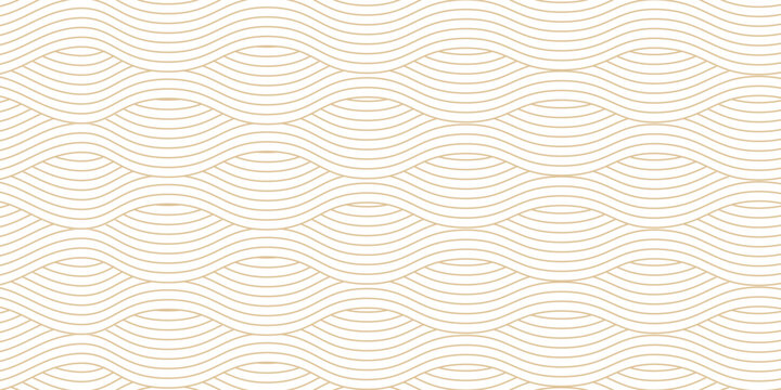 Yellow instant noodle, pasta and spaghetti texture with geometric wavy lines. Ramen, pasta vector pattern. Background abstract food illustration
