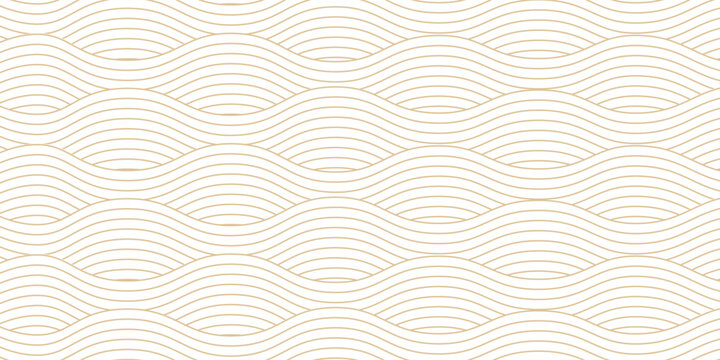 Yellow instant noodle, pasta and spaghetti texture with geometric wavy lines. Ramen, pasta vector pattern. Background abstract food illustration