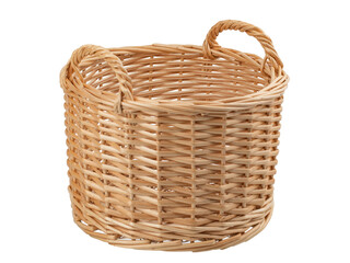 Fototapeta premium wicker basket isolated on white