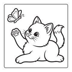 Fototapeta premium Cute Funny Animal Moments Coloring Pages 
