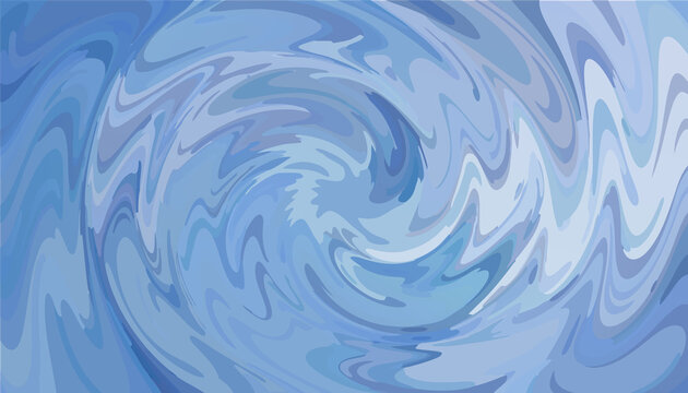 Abstract blue water swirl pattern background with liquid waves and flowing motion textures on transparent background png.