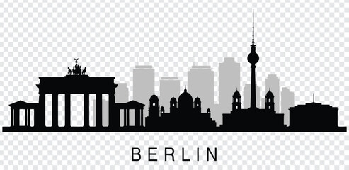 Berlin city skyline silhouette vector illustration © MdshakiburRahman