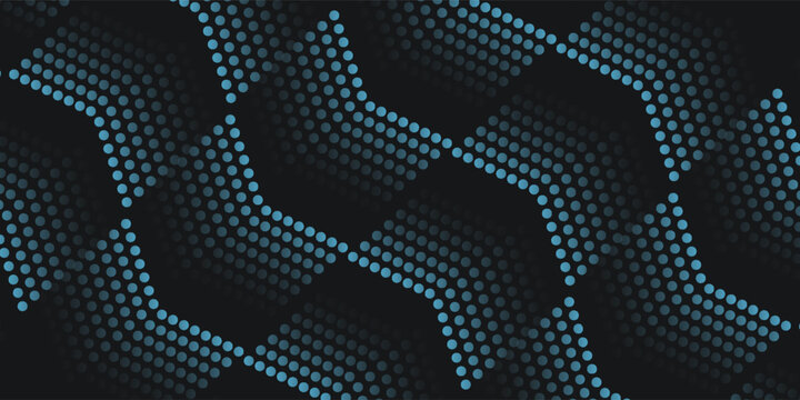 Seamless halftone hexagon shape dot pattern vector, Geometric Halftone Abstract pattern for Fabric and textile printing, sport jersey texture, wrapping paper, backdrops and packaging