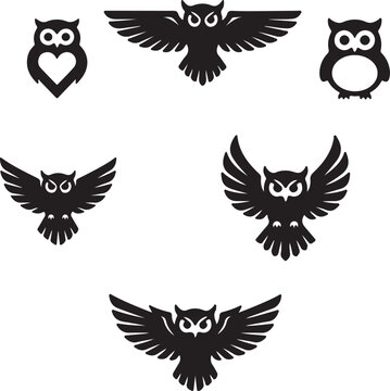 set of vector birds