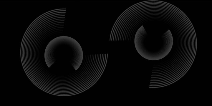 Circular spiral sound wave rhythm from lines.