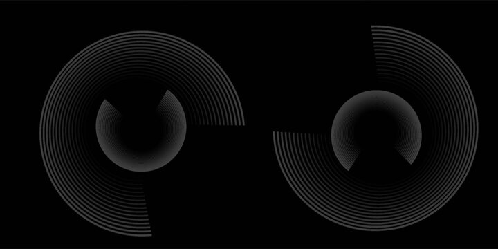 Circular spiral sound wave rhythm from lines.