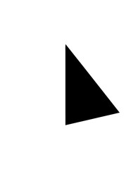 Fototapeta premium Black Triangle Shape Geometric Figure.