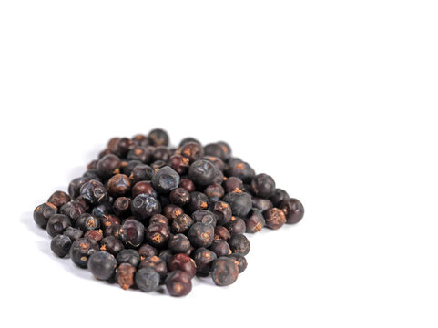 Wacholderbeeren vor wei&szlig;em Hintergrund