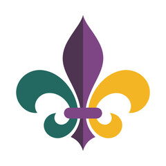 Fleur de lis carnival symbol elegant Mardi Gras inspired emblem for parade decoration, festival identity, and cultural event graphic design. © Sidratul Muntaha 4