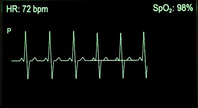Medical Heartbeat Monitoring with ECG Display