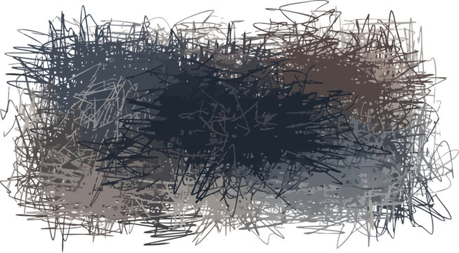 Dark scribbles on white background.