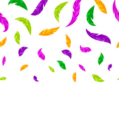 Fototapeta premium Mardi Gras party seamless pattern with feathers. Carnival illustration for traditional holiday or festival.