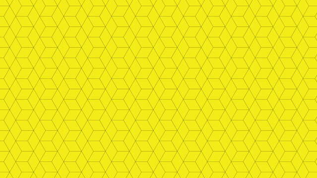 Abstract Geometric Hexagon Pattern Seamless Yellow Background Texture