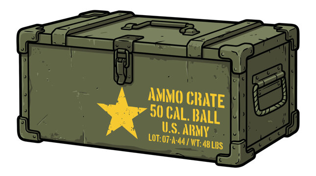 U.S. Army ammo crate 50 caliber