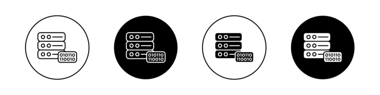 Master data icons vector graphics collection on white background