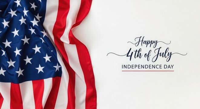 Celebrating american independence day stunning image of the us flag with patriotic 4th of july greetings