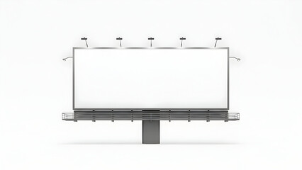 Obraz premium Blank Billboard with Lights and Platform