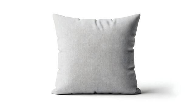Plain White Pillow Mockup on White Background