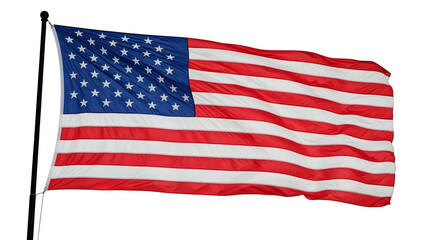 Obraz premium American flag waving patriotic 4th of july celebration isolated on transparent background