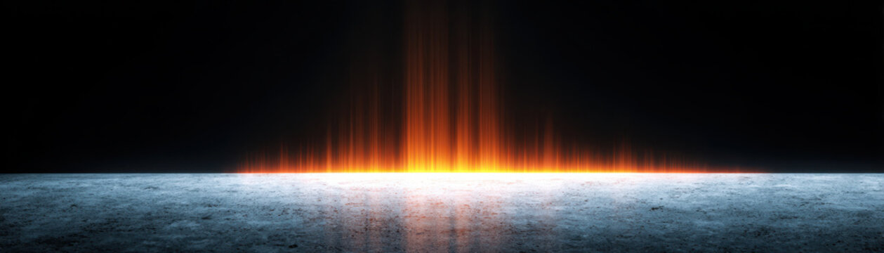 Artificial intelligence large language models llm glowing light horizon dark background digital technology concept
