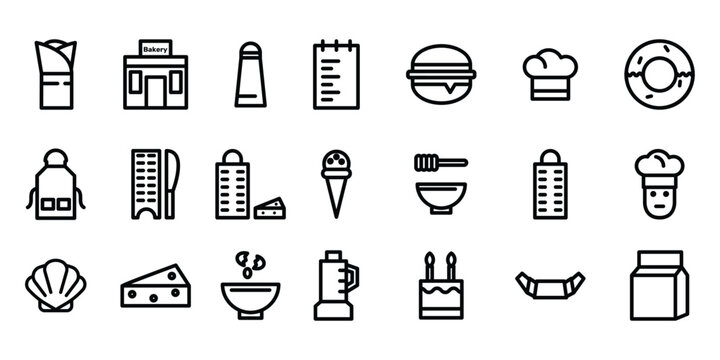 Colecci&oacute;n de iconos vectoriales de alta calidad para alergias alimentarias y bebidas con trazo editable. Ideal para proyectos prof. Colecci&oacute;n de iconos vectoriales de alta calidad con trazo editable. 