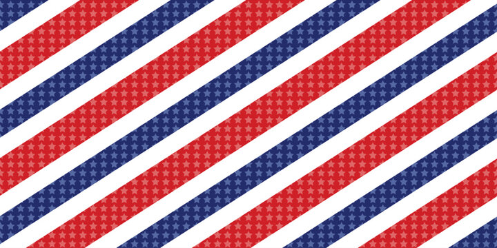 Red, blue, and white stripe and star background. American theme background. United States wallpaper