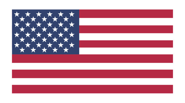 United States Flag Vector Illustration Isolated on Transparent Background
