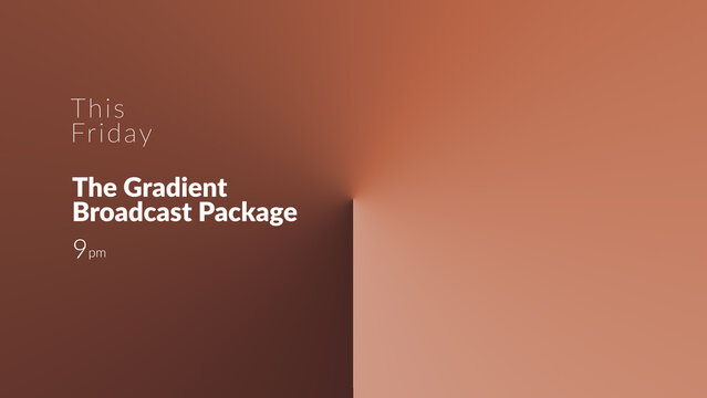 Gradient Broadcast Package Date Promo &ndash; Smooth Color Gradient Motion Graphics, Titles, Lower Thirds, Logo, Transitions and Promo Elements for TV and Media