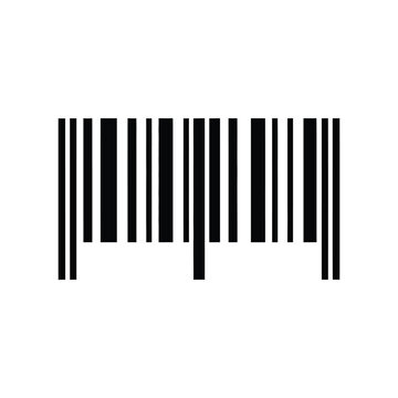 Minimalist black and white barcode on white background, pattern