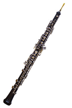 Oboe isolated on white background