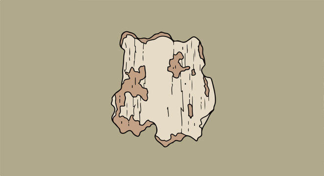 A textured, abstract shape resembling weathered wood with irregular borders