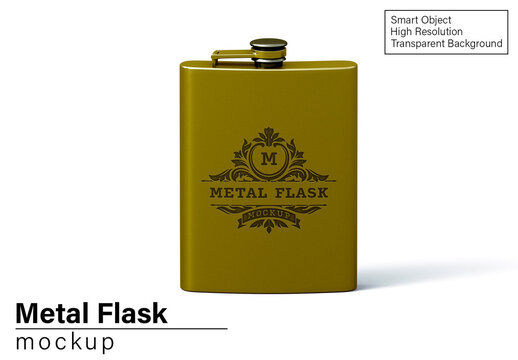 Metal Flask Mockup