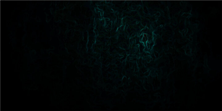 Vector Dark teal abstract pattern on black surface evoking mystery and depth with teal abstract fractal art.