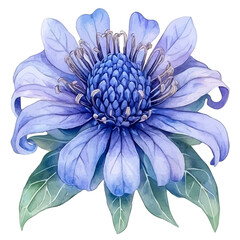 Obraz premium Monarda Flower, watercolor illustration vector, isolated on a white background.