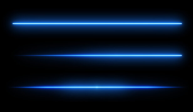 Blue light streak ray, light flare, blue trail - 3d rendering