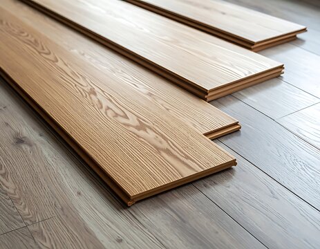 New wood flooring laid