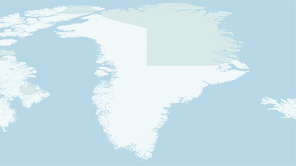 Modern minimalist vector map of Greenland. High-quality scalable illustration of Greenland coastline, Nuuk, and Arctic territory for travel posters and geographic design. © AliRza