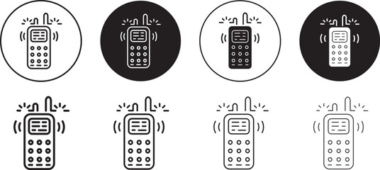 Premium walkie talkie and handheld radio communication icon, featuring professional vector graphics for security and safety. © fatima