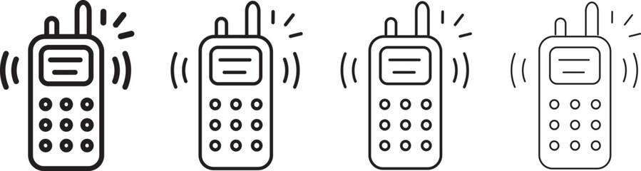 Premium walkie talkie and handheld radio communication icon, featuring professional vector graphics for security and safety. © fatima