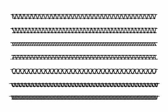 Overlock Sewing Stitches and Embroidery Seams Vector Illustration Set. Collection of Fabric Border Elements, Zigzag and Chain Stitch Lines Isolated on White Background for Fashion Design.