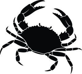 Black and white vector illustration of a crab © AlAminHosssain