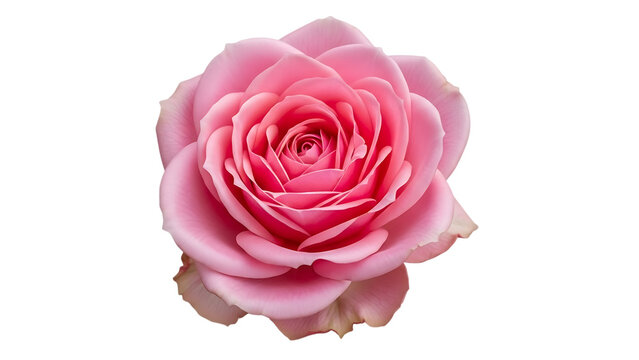 Close up of a delicate pink rose with layered petals on a black background flower