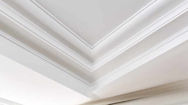 mitered. Decorative molding where ceiling and wall meet in an elegant joint. real-estate listings, architecture portfolios, designed for real-estate listing and luxury residence showcases.

